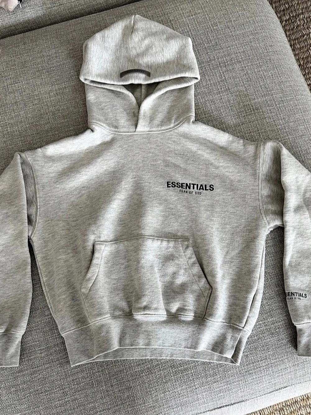 Fear of God ESSENTIALS Fleece Hoodie Gray Boyβs Medium